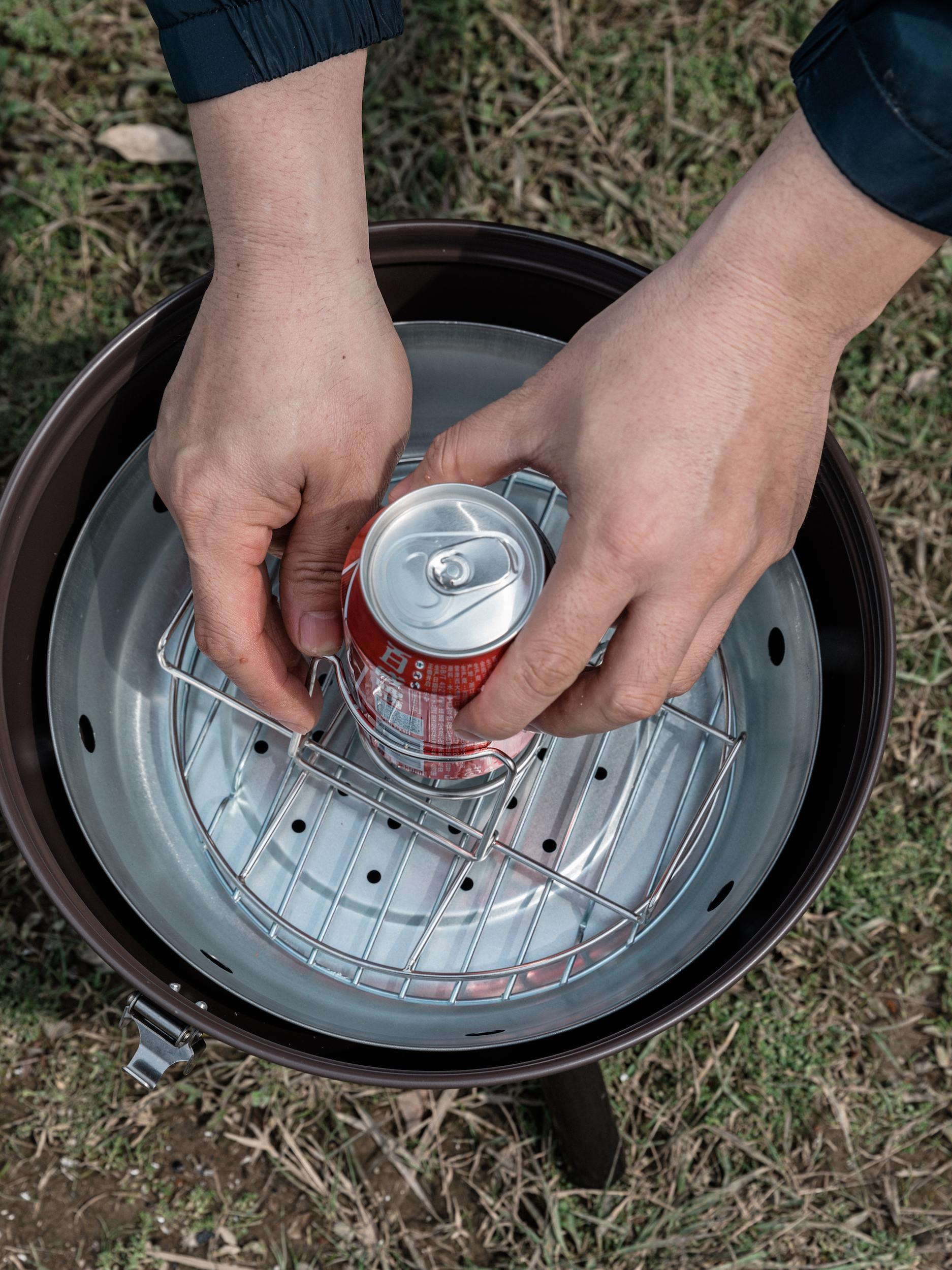 ビア缶チキンスタンド ステンレス製 折りたたみ式 BBQ-19