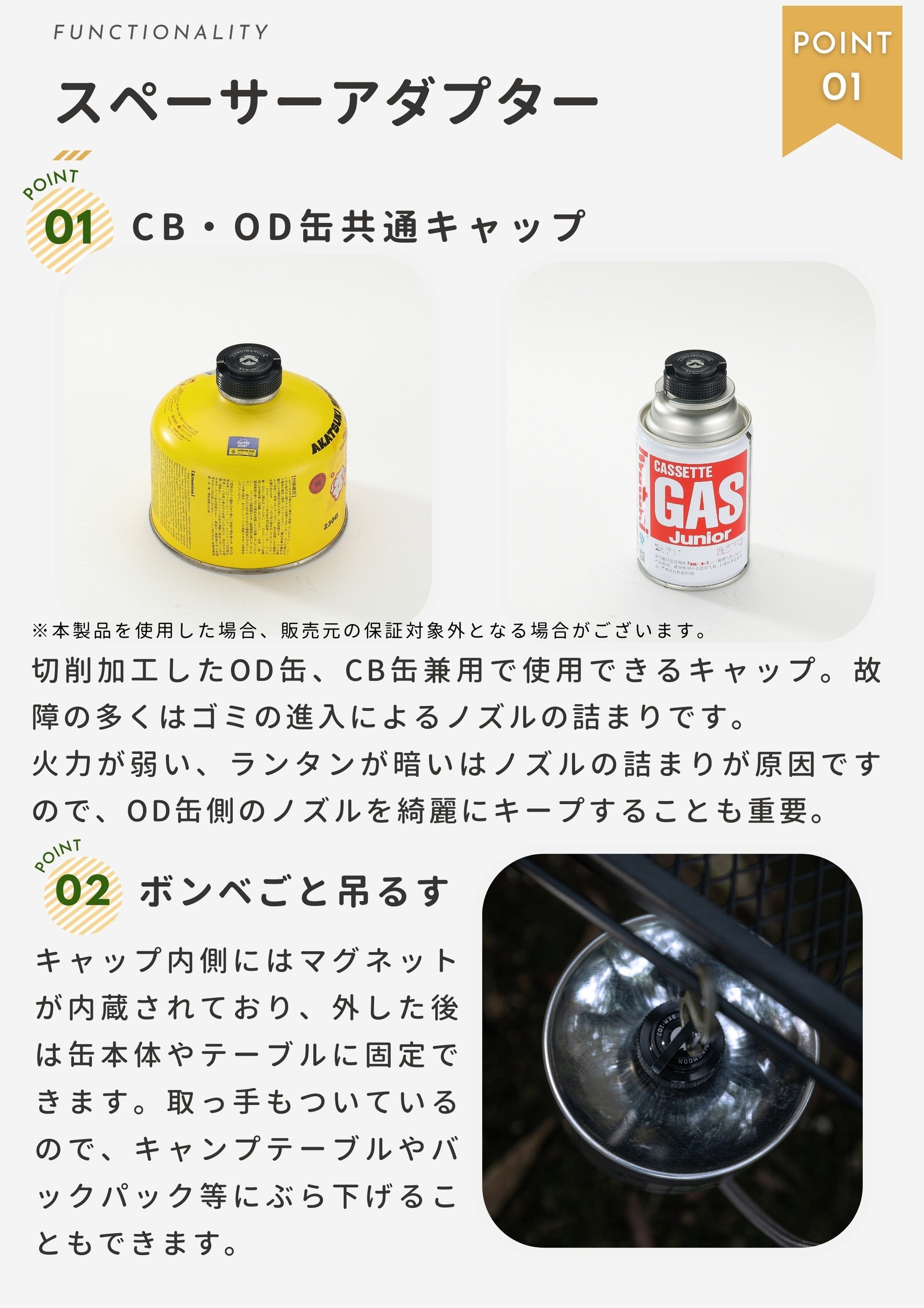 OD/CB缶兼用キャップ マグネット内蔵 BKM-107