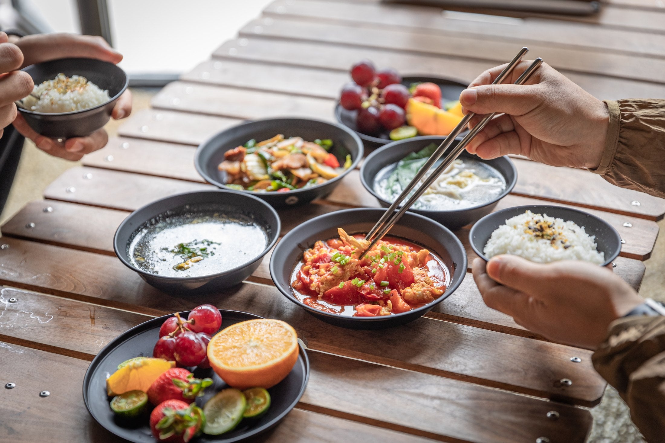 ステンレス食器セット 黒酸化チタン発色 BKS395-1S