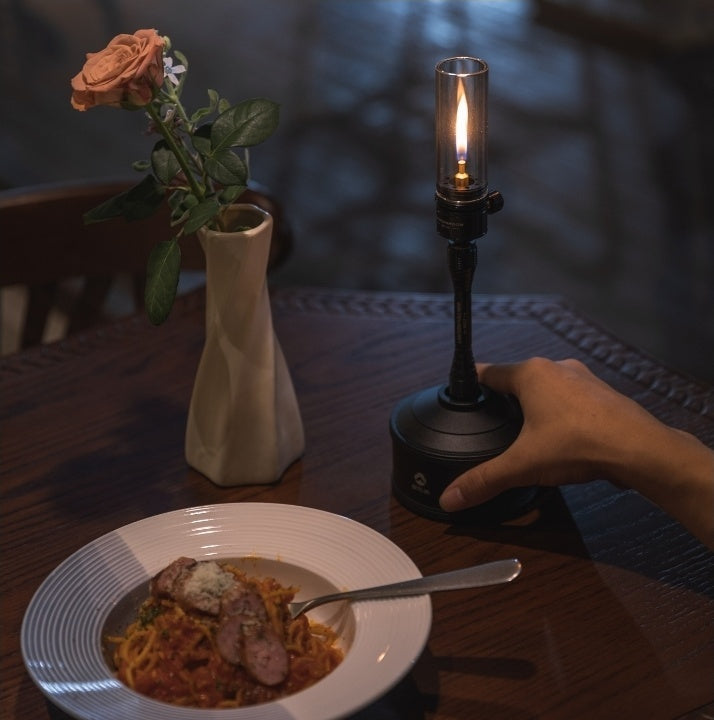 キャンドル風ガスランタン 充てんタンク付属 BKT-1D15