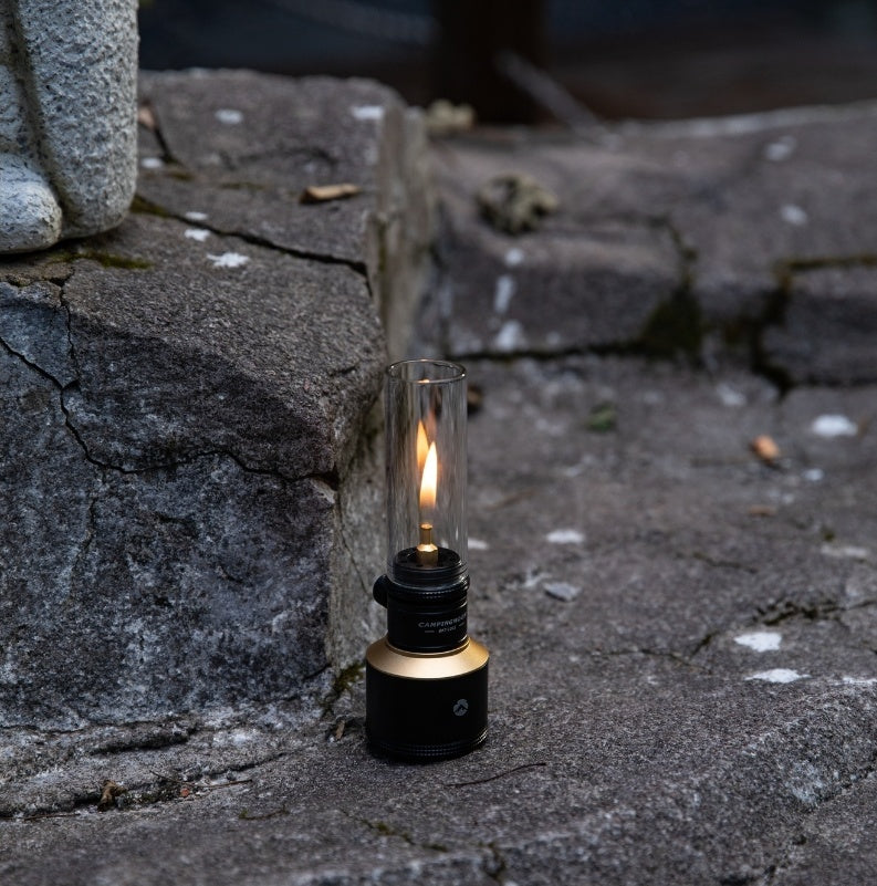 キャンドルガスランタン CNC削り出しブラック BKT-1D