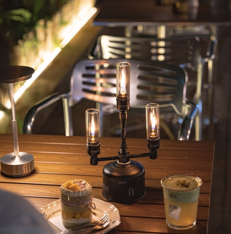 キャンドルガスランタン CNC削り出しブラック BKT-1D