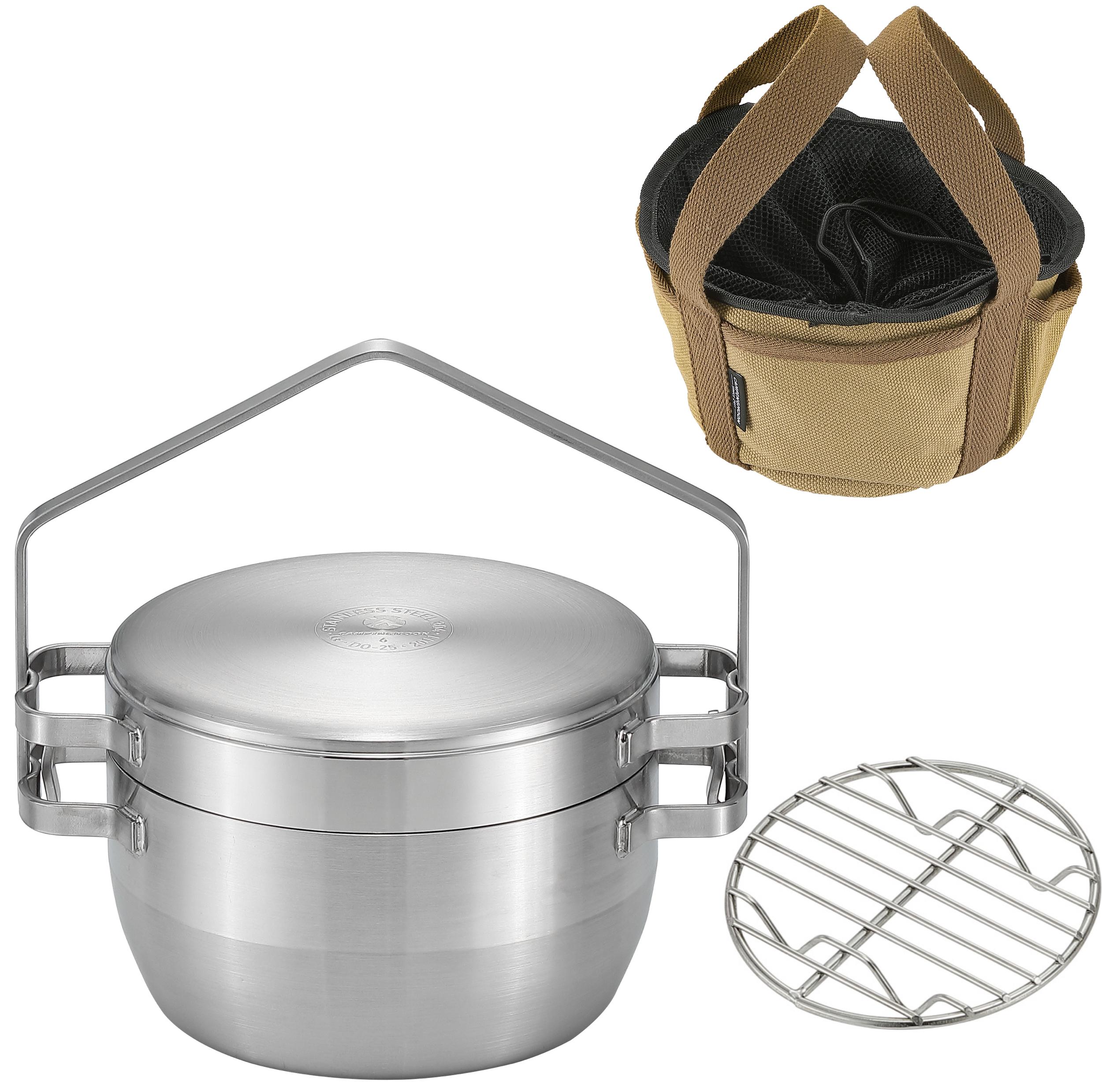 ステンレスダッチオーブン 6インチ オールステンレス304製 DO-25