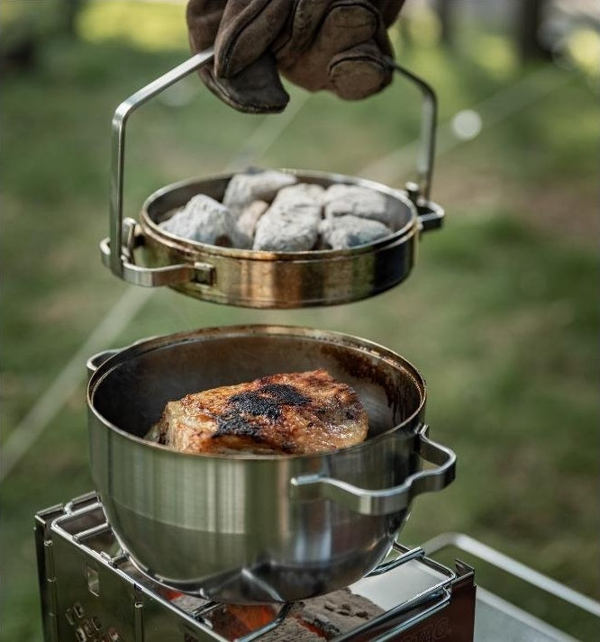 ステンレスダッチオーブン 6インチ オールステンレス304製 DO-25