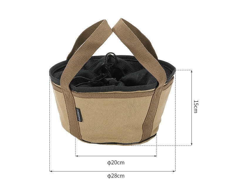 ダッチオーブン収納バッグ 24OZ厚手帆布 DO-27-BK