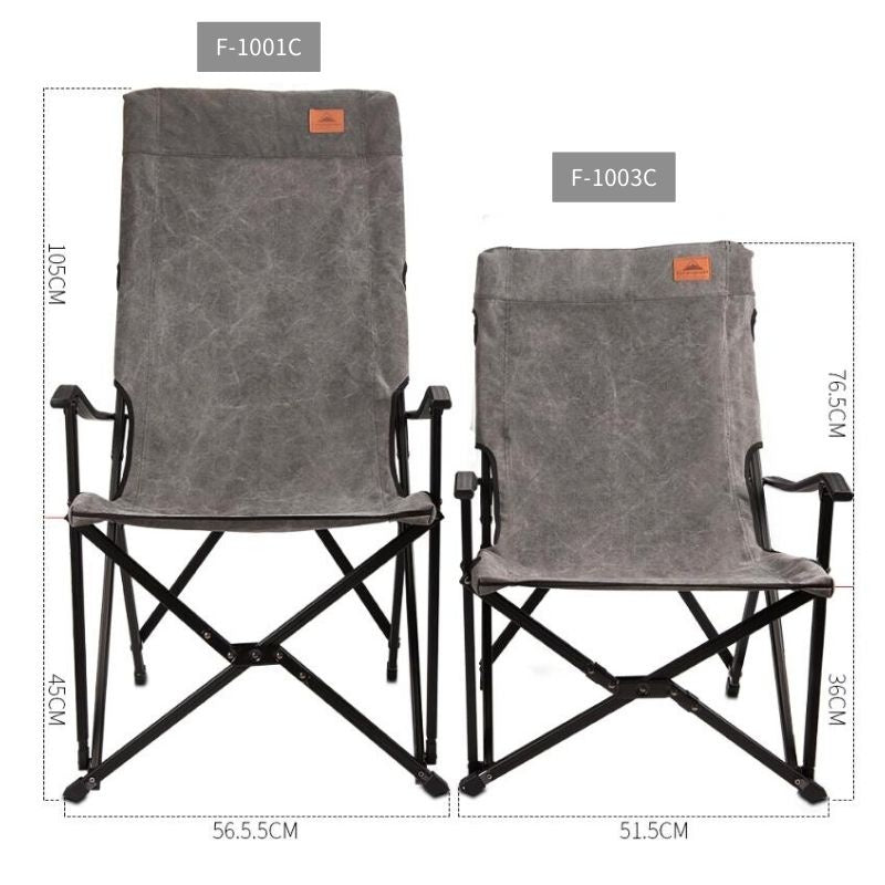ハイバックチェア 焚き火に強いコットン生地 F-1001C-H