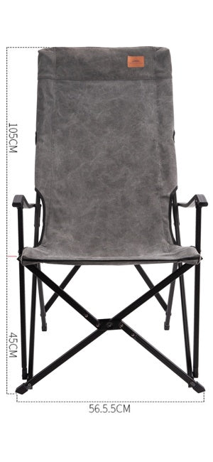 ハイバックチェア 焚き火に強いコットン生地 F-1001C-H