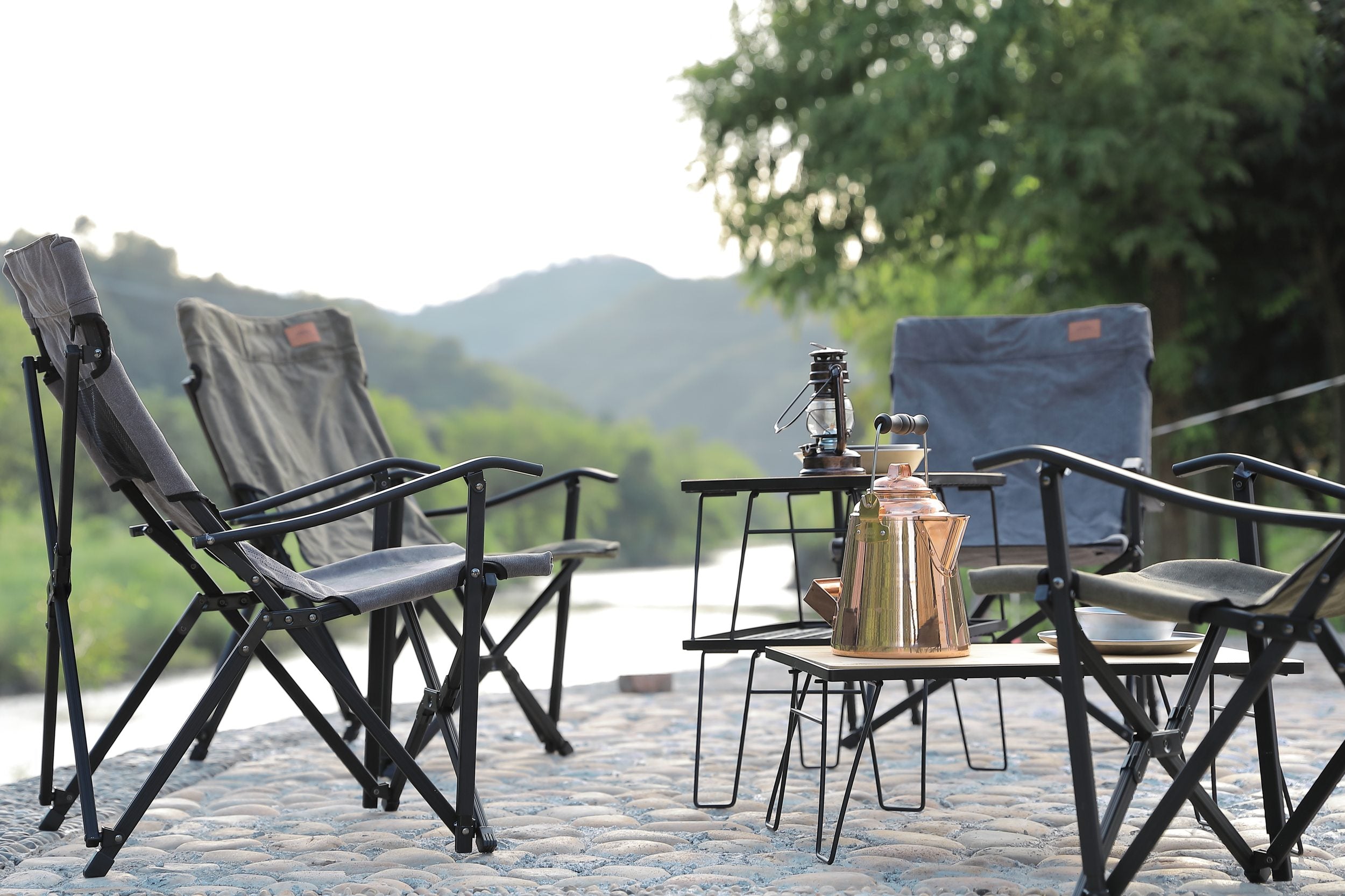 焚き火ローチェア 火の粉に強い帆布生地 F-1003C-BL