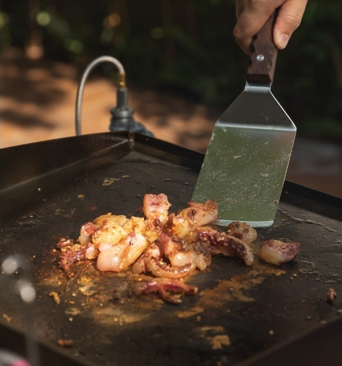 ステンレス製ターナー ワイド型 ローズウッド柄 MS-29