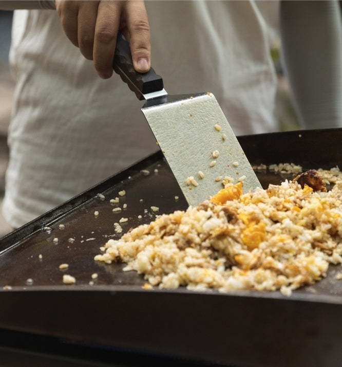 ステンレス製ターナー ワイド型 ローズウッド柄 MS-29