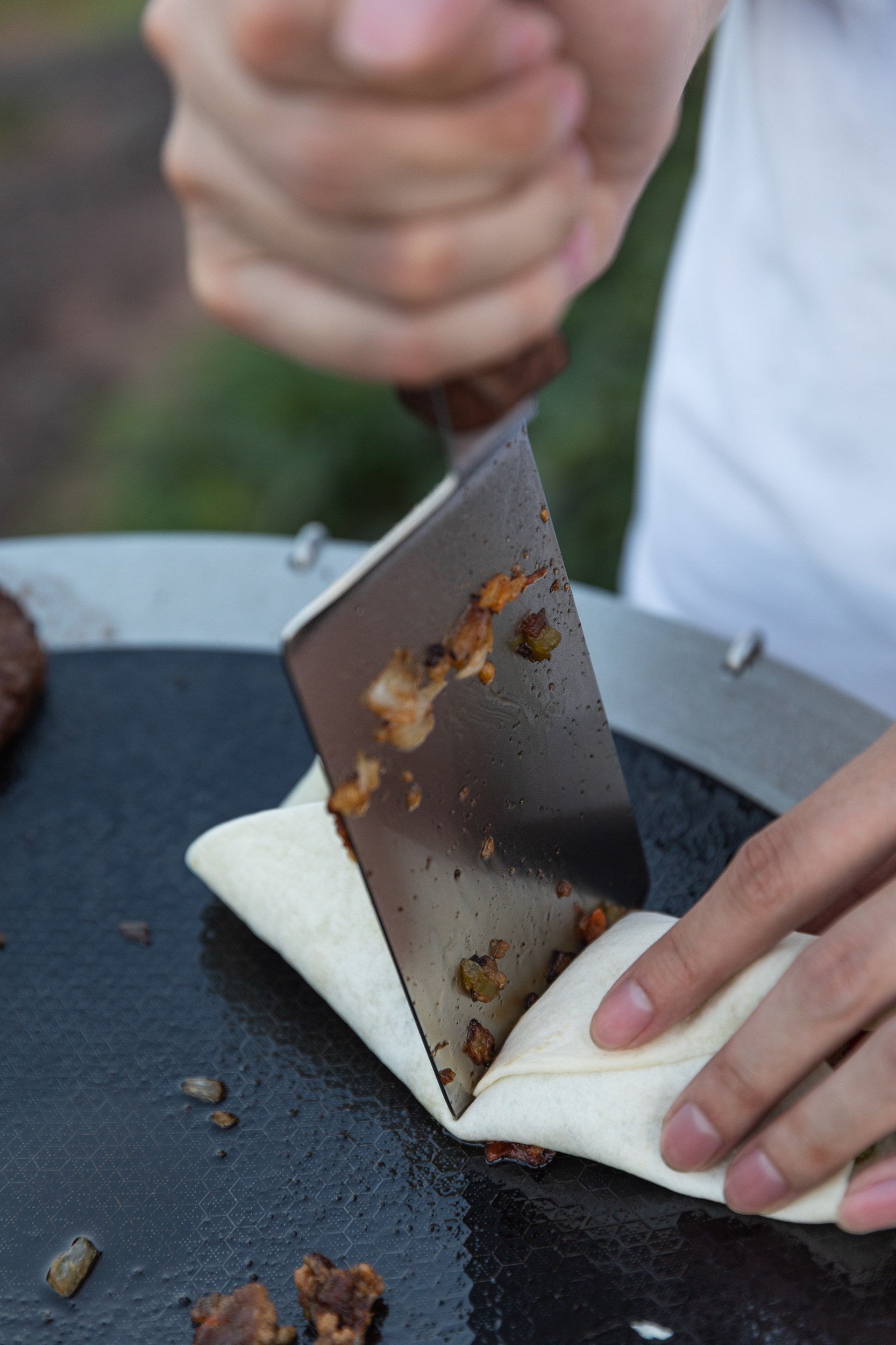 ステンレス製ターナー ワイド型 ローズウッド柄 MS-29