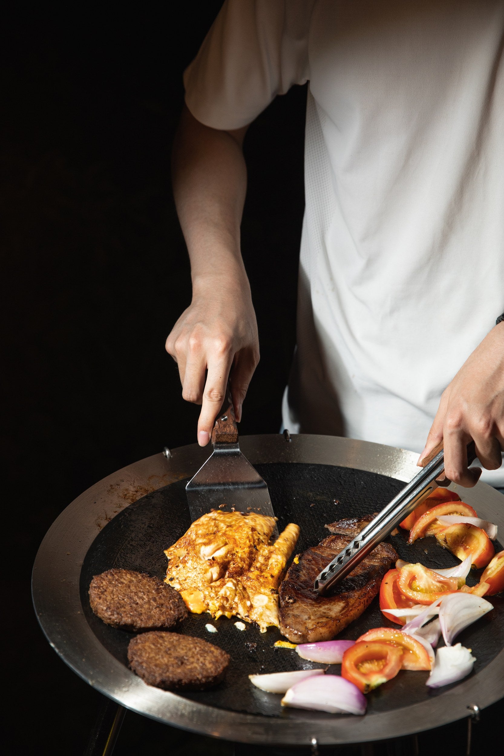 ステンレス製ターナー ワイド型 ローズウッド柄 MS-29