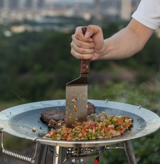 ステンレス製ターナー ワイド型 ローズウッド柄 MS-29