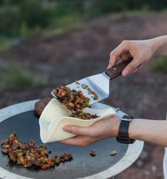 ステンレス製ターナー ワイド型 ローズウッド柄 MS-29