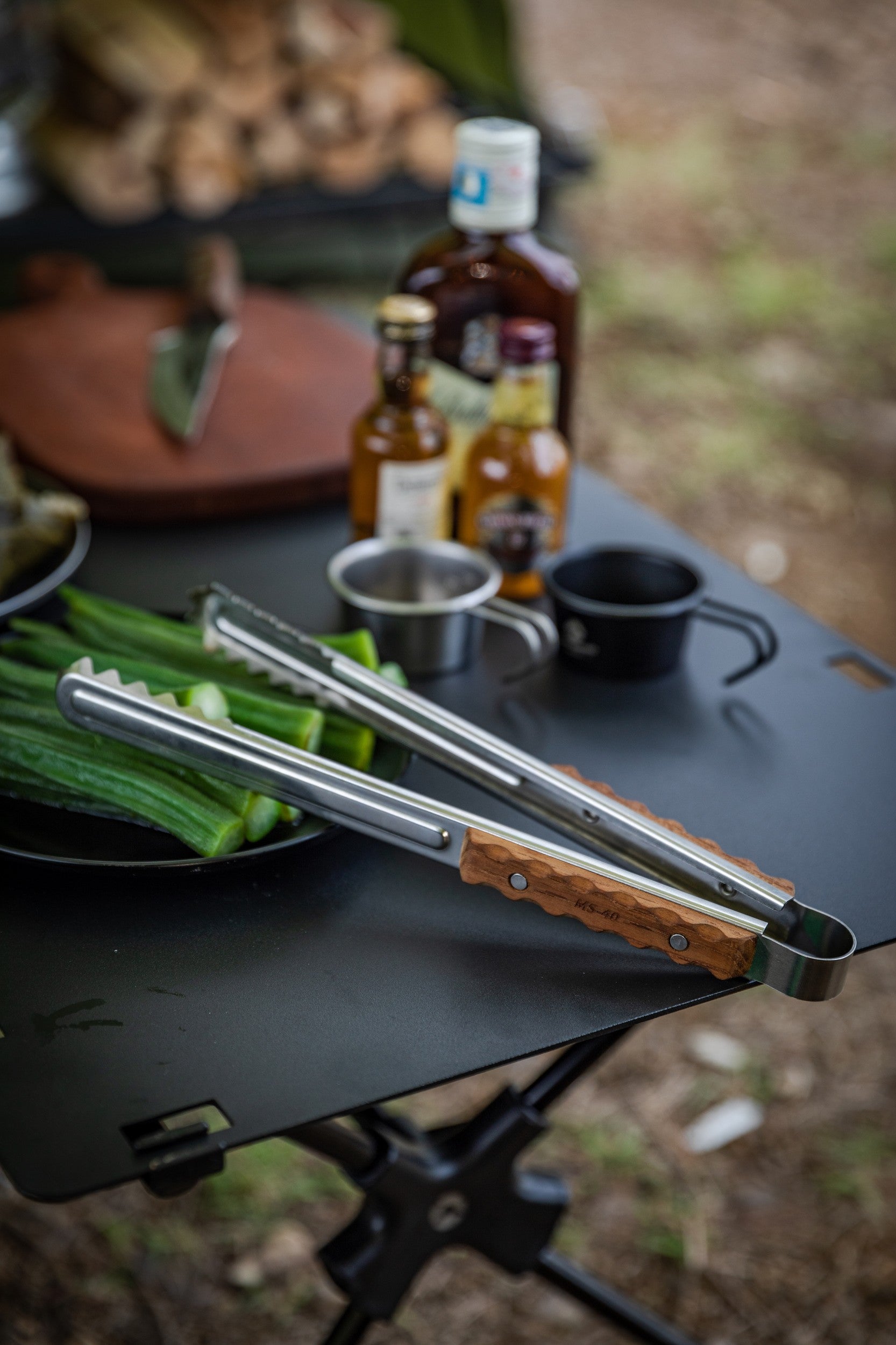 BBQトング ローズウッドグリップ MS-40