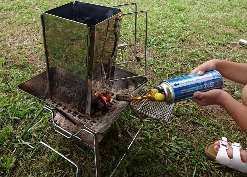 チャコールスターター 折りたたみ式ステンレス MT-18