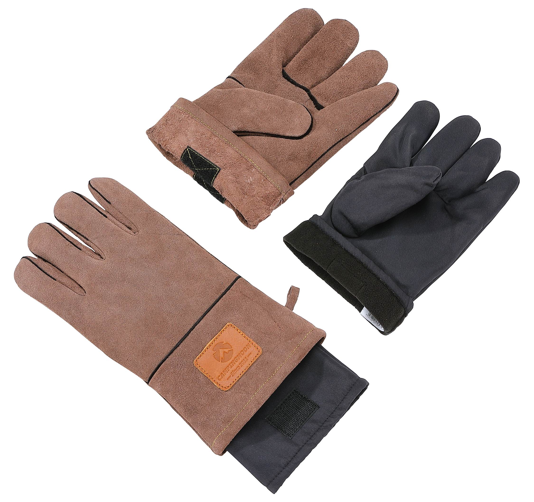 焚き火グローブ 牛革インナー着脱式 Q28