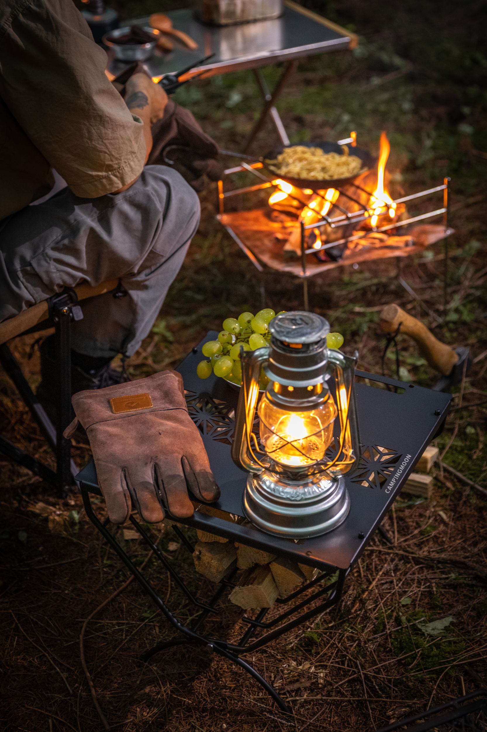 焚き火グローブ 牛革インナー着脱式 Q28