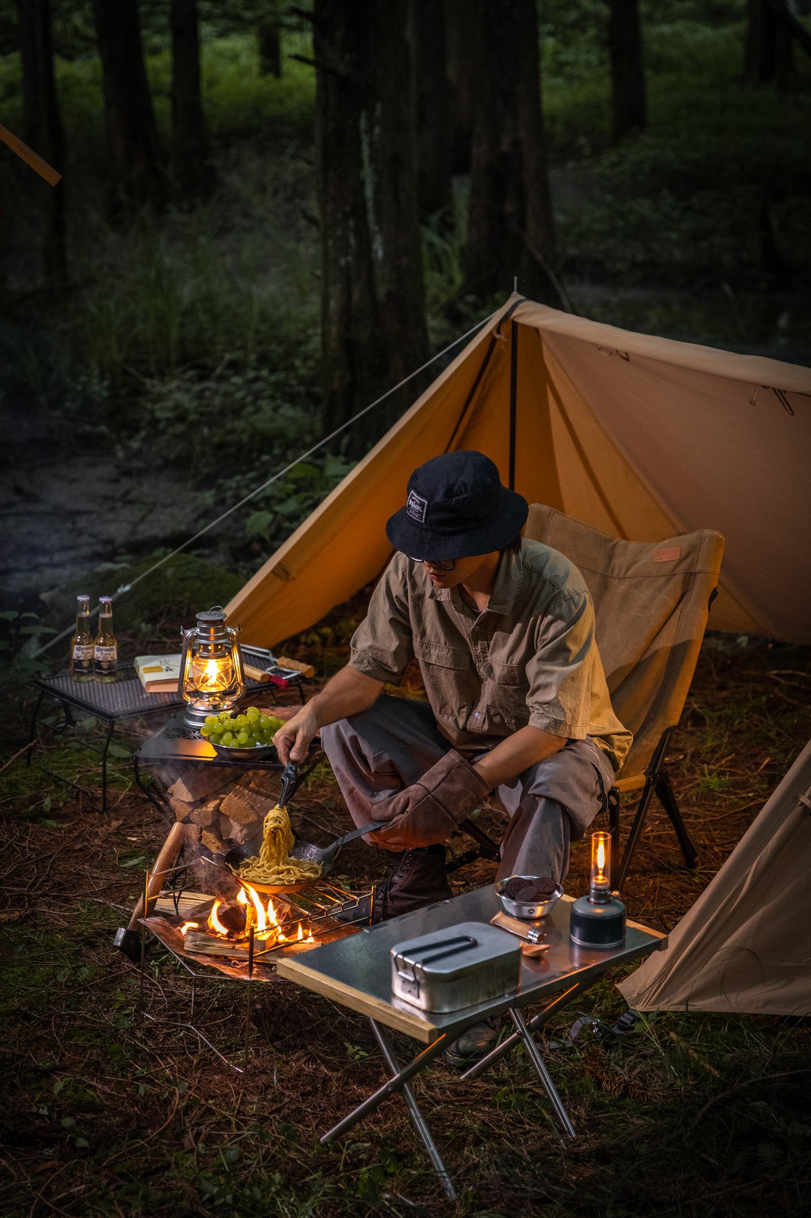 焚き火グローブ 牛革インナー着脱式 Q28