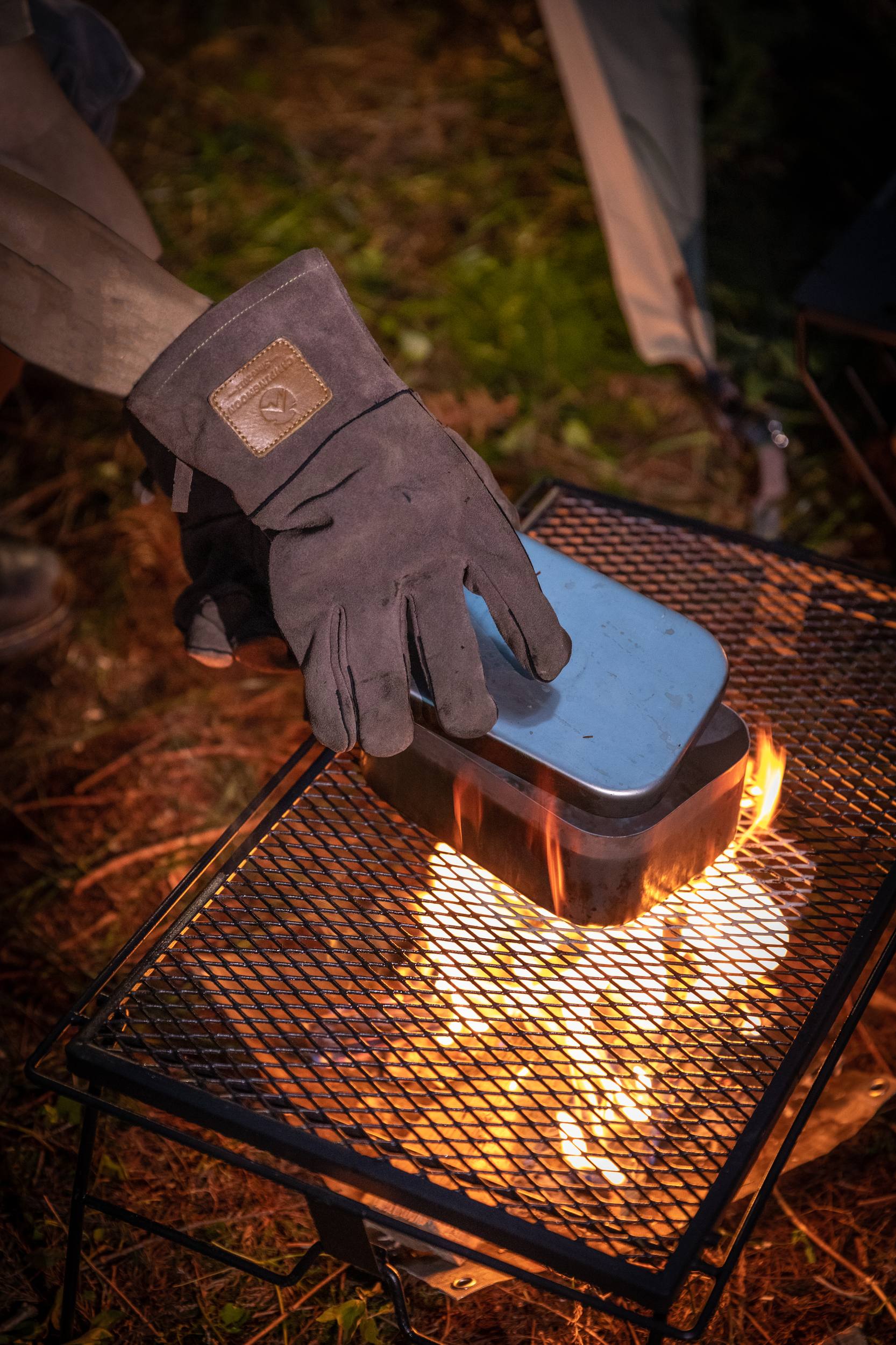 焚き火グローブ 牛革インナー着脱式 Q28