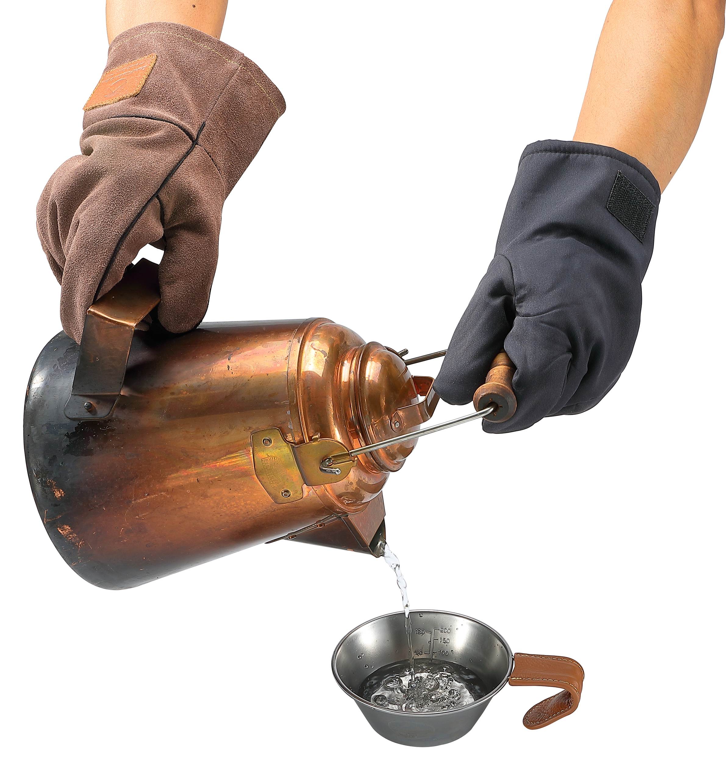 焚き火グローブ 牛革インナー着脱式 Q28