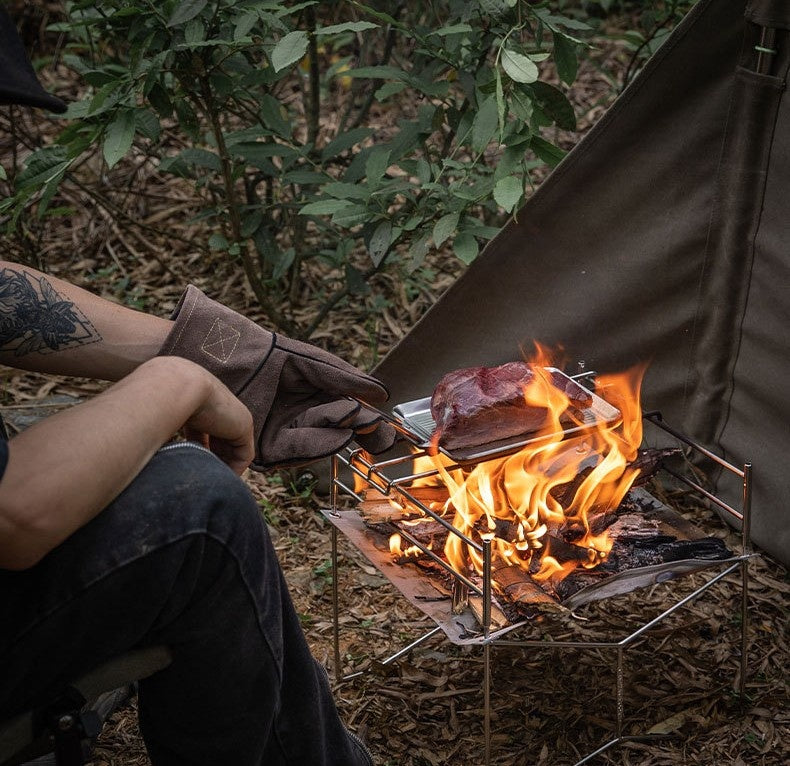 焚き火グローブ 牛革インナー着脱式 Q28