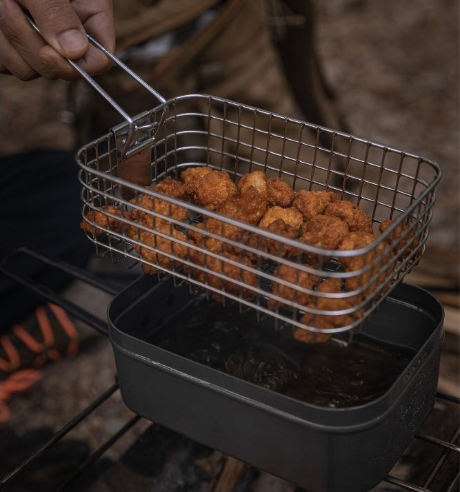 メスティンラージ用フライバスケット 折りたたみハンドル S-1218