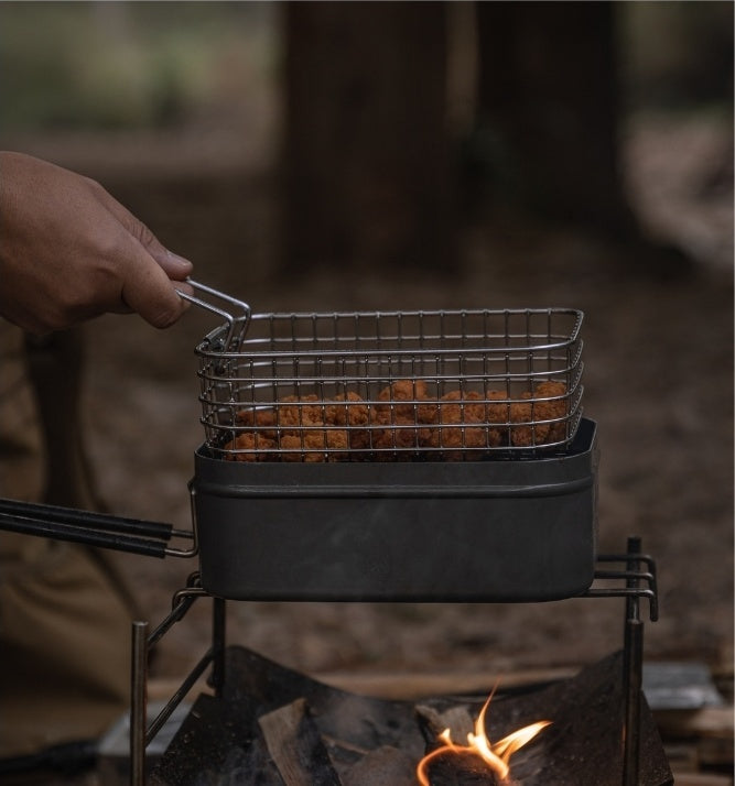 メスティンラージ用フライバスケット 折りたたみハンドル S-1218