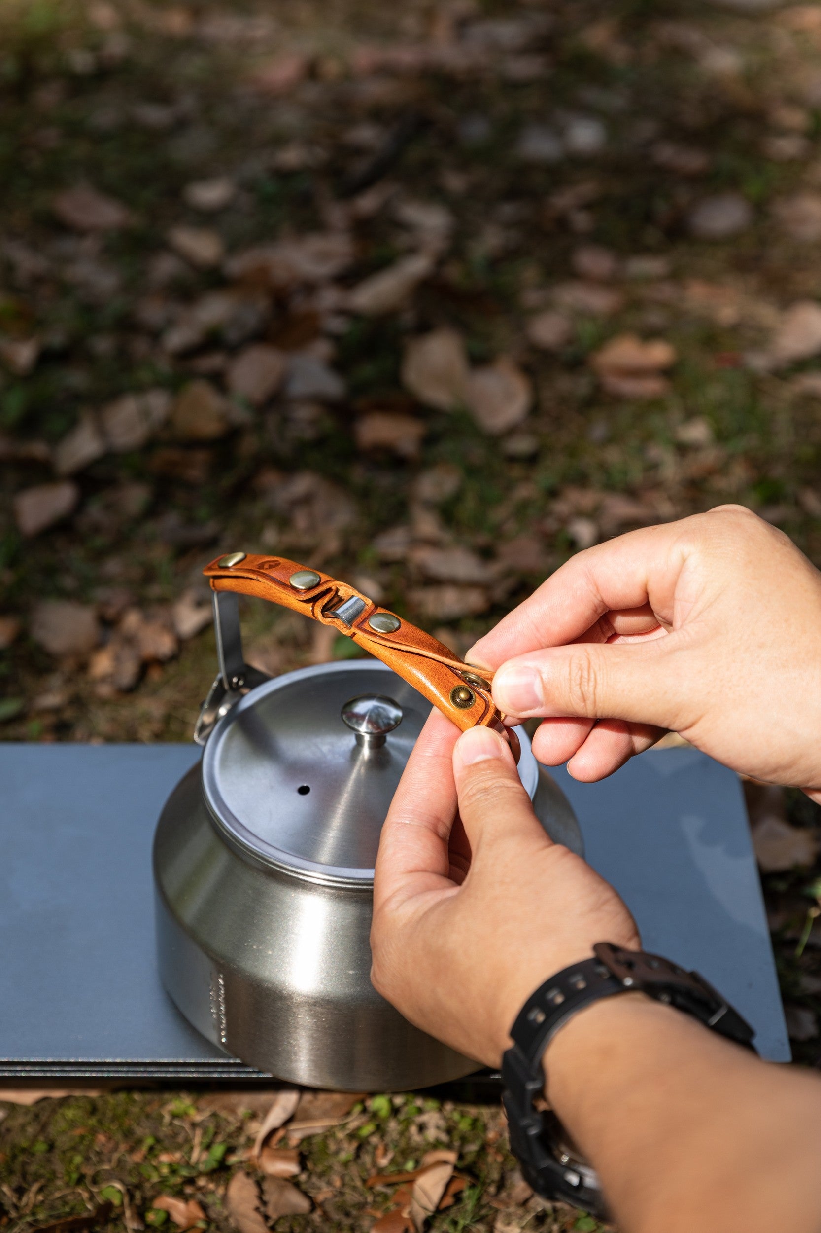 ケトルハンドルカバー モンゴル産天然牛革 SW-PT