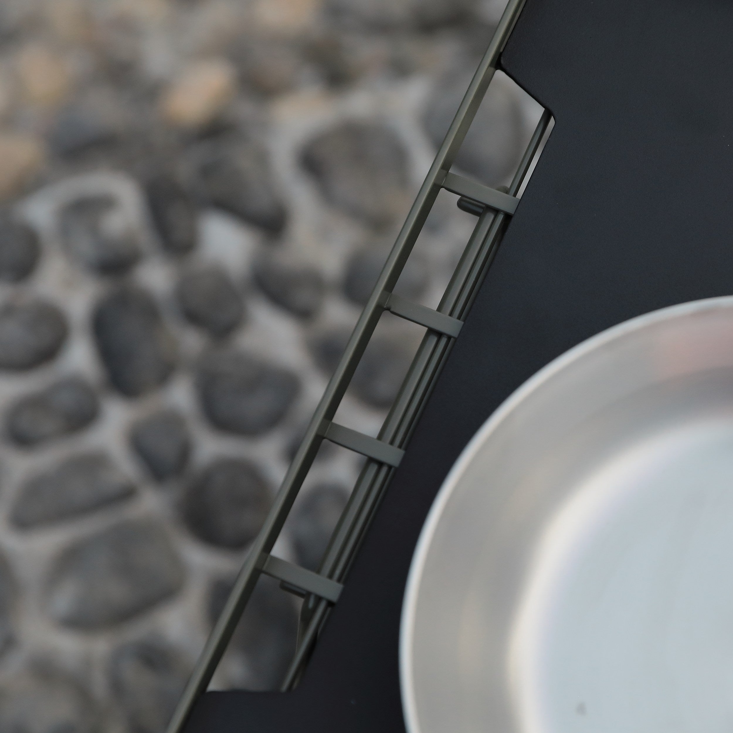 フィールドラック用アルミ天板 手塗りブラック仕上げ T-2308-BK