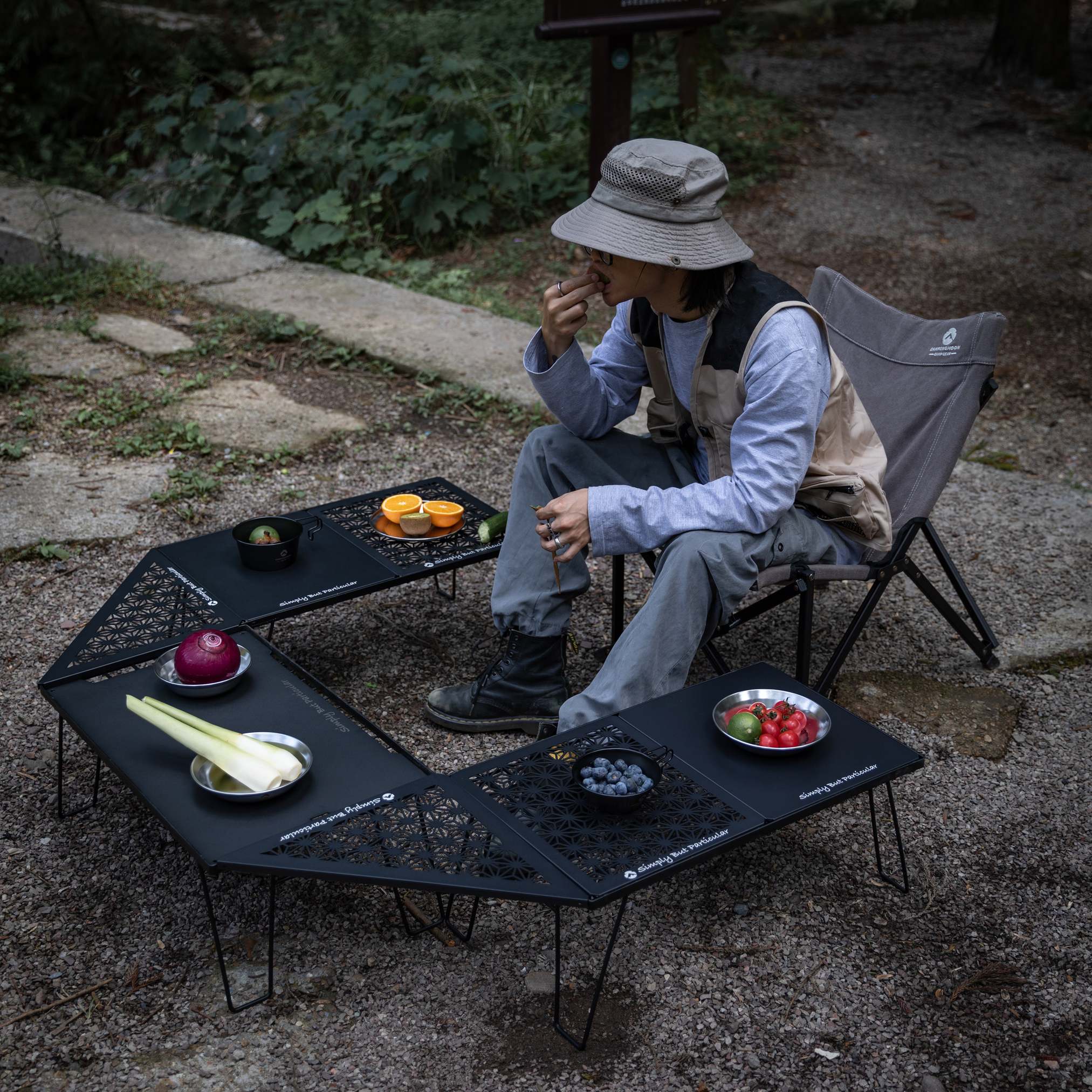 フィールドラック連結用天板 ハーフ アルミ製 T-2309-BK