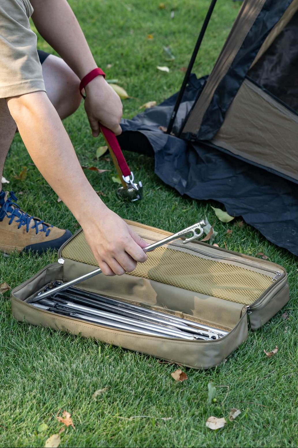 Campingmoon ペグ収納ボックス BG-40 – 40cmペグ・ハンマー対応