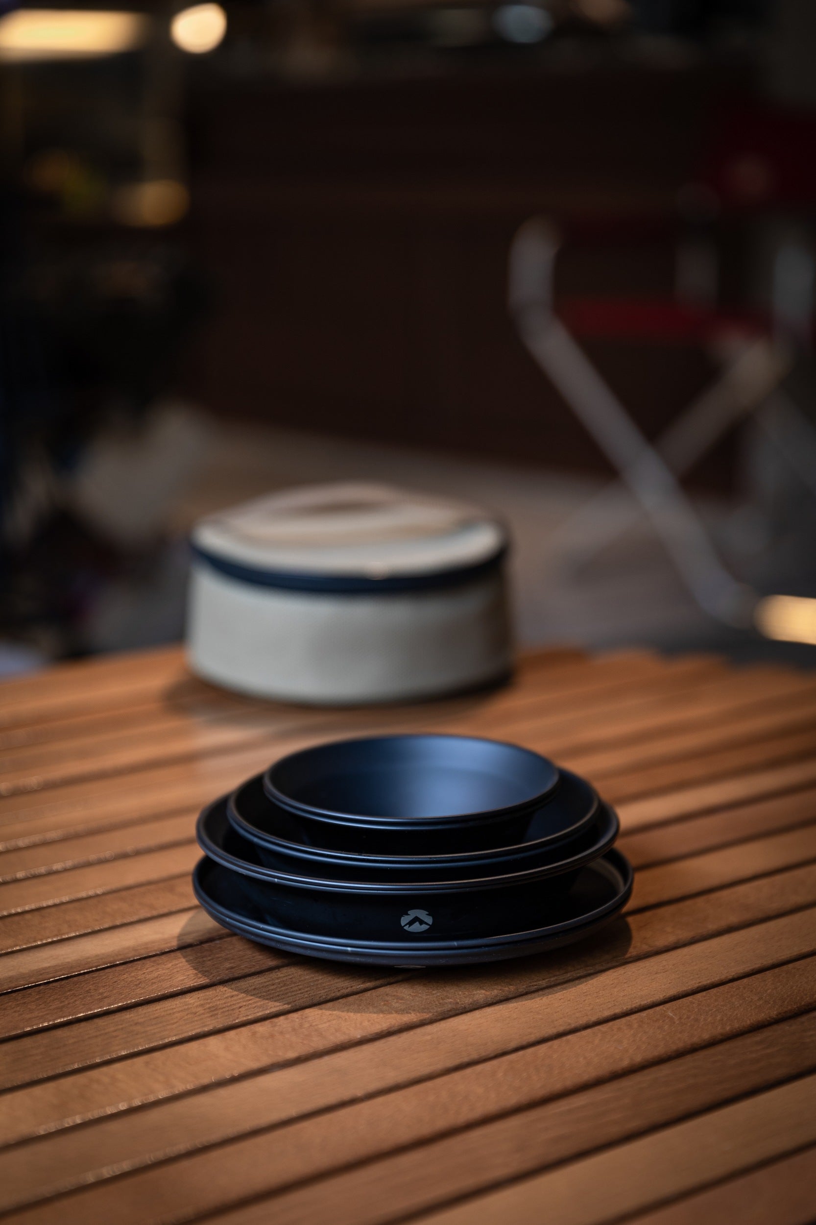 Campingmoon ステンレス食器セット BKS395-1S – 黒酸化チタン発色