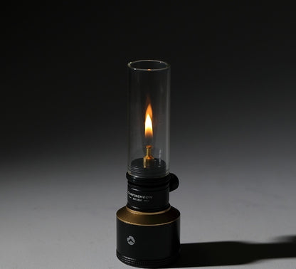キャンドルガスランタン CNC削り出しブラック BKT-1D