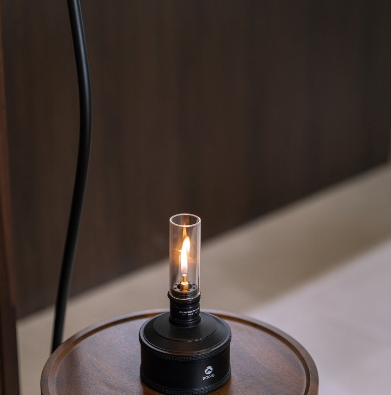 キャンドルガスランタン CNC削り出しブラック BKT-1D