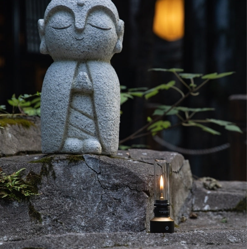 Campingmoon キャンドルガスランタン BKT-1D – マントル不要・OD缶対応