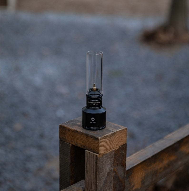 キャンドルガスランタン CNC削り出しブラック BKT-1D