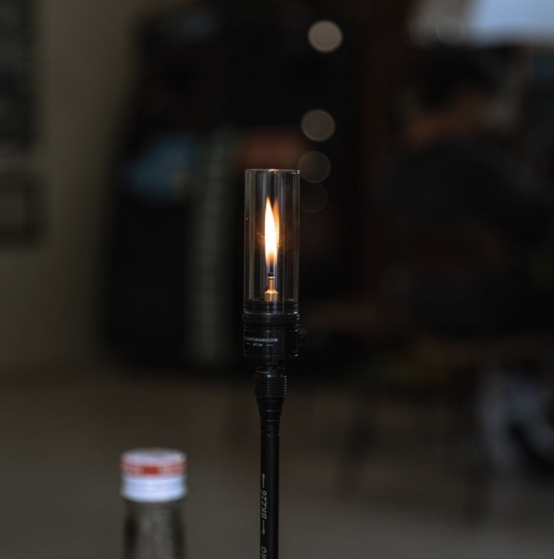 キャンドルガスランタン CNC削り出しブラック BKT-1D