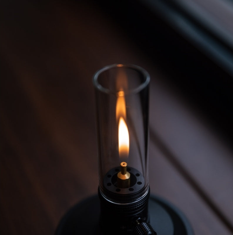 キャンドルガスランタン CNC削り出しブラック BKT-1D