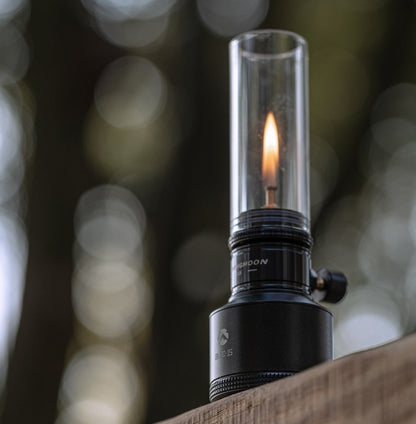 キャンドルガスランタン CNC削り出しブラック BKT-1D