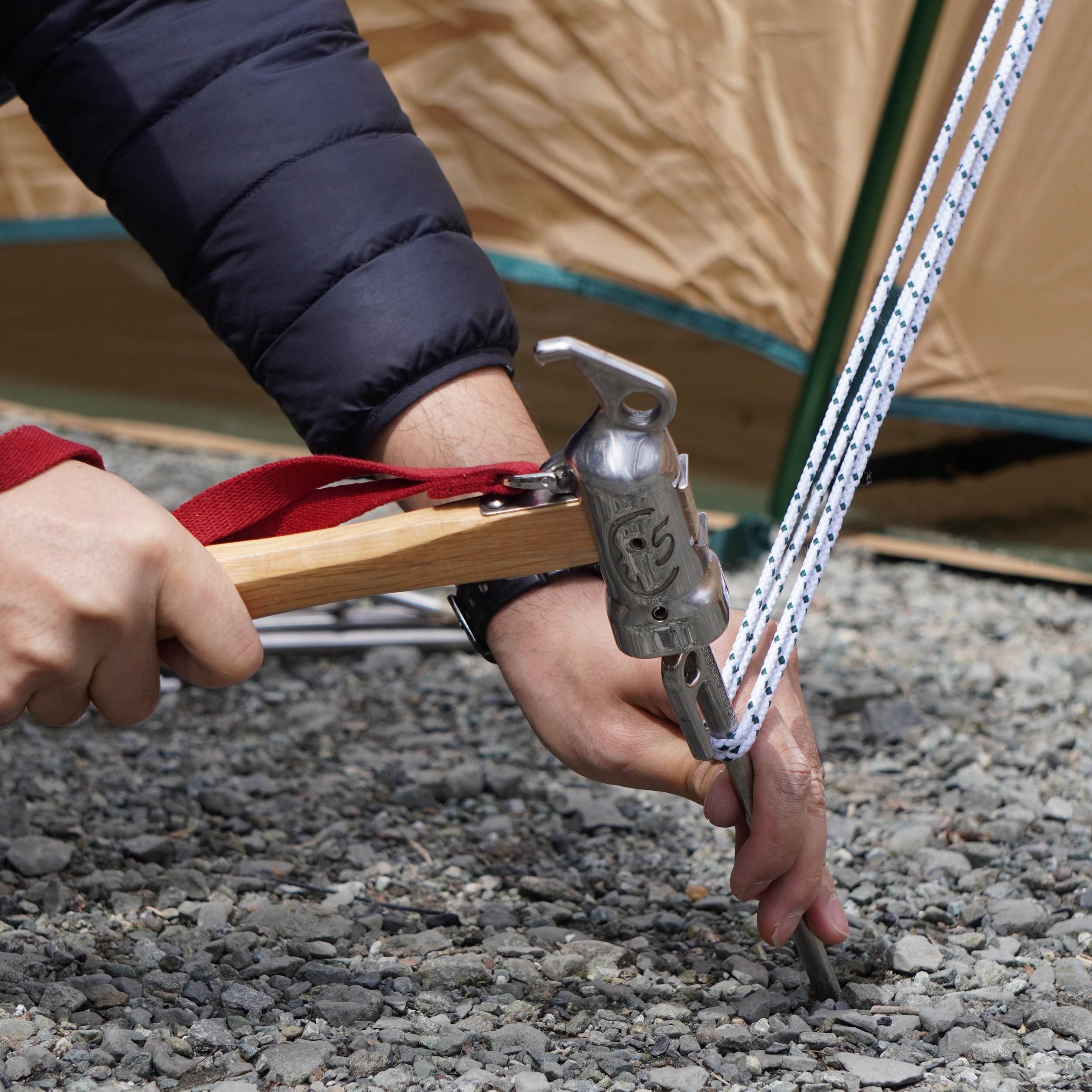 ペグハンマー 純銅ヘッド内蔵ステンレス C5