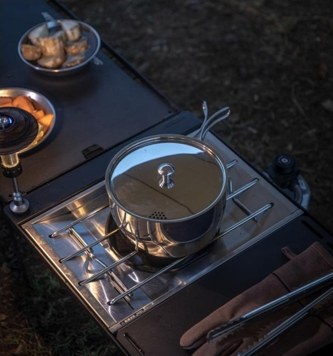Campingmoon アウトドア片手鍋 CC-18 – 全面3層鋼・IH対応 – camping moon