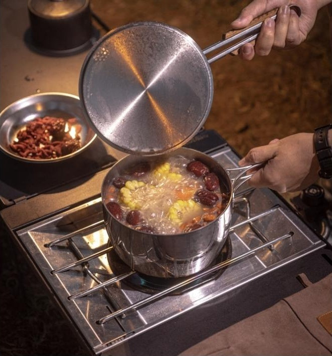 アウトドア片手鍋 3層鋼アルミクラッド CC-18