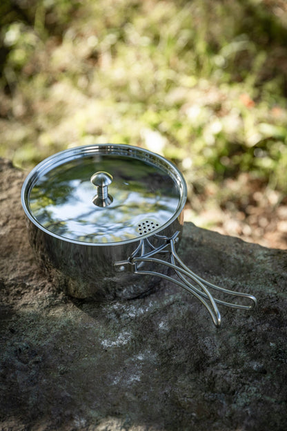 アウトドア片手鍋 3層鋼アルミクラッド CC-18