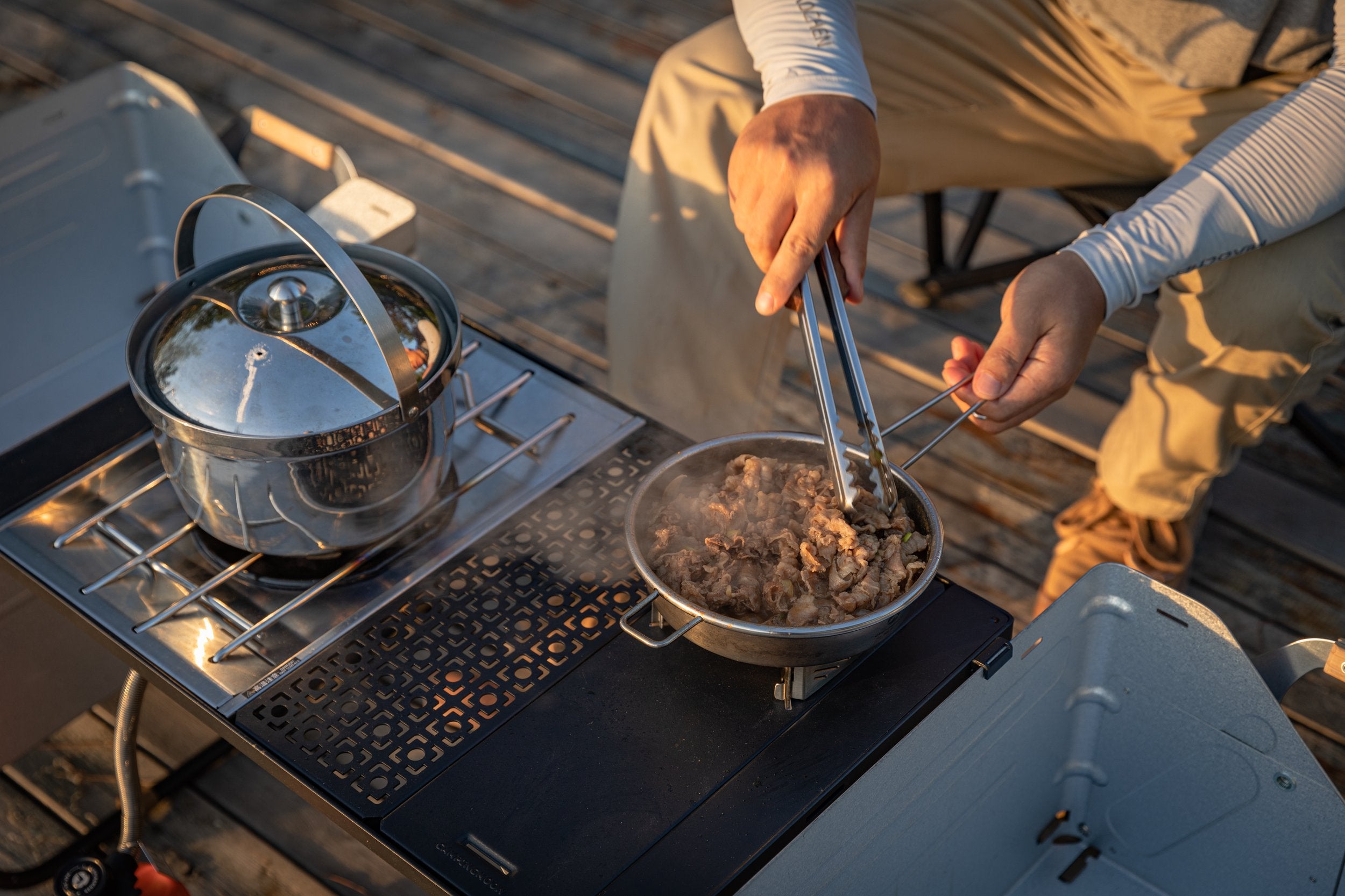 Campingmoon IGT用ハーフ天板 CK-12F-1P – 和柄デザインのアルミ製0.5