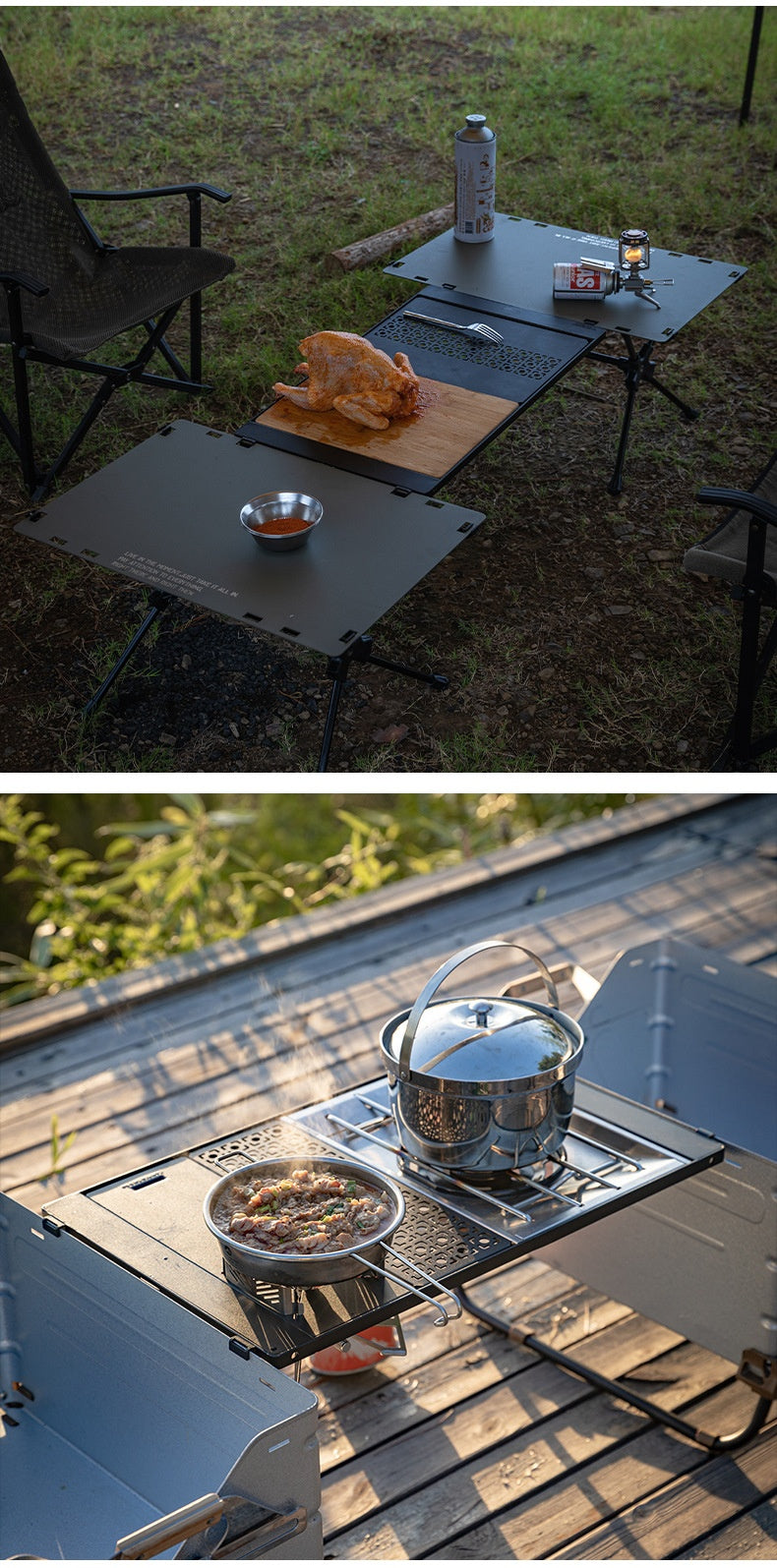 Campingmoon IGT用天板 CK-25F-1P – 和柄レーザー加工の軽量アルミ