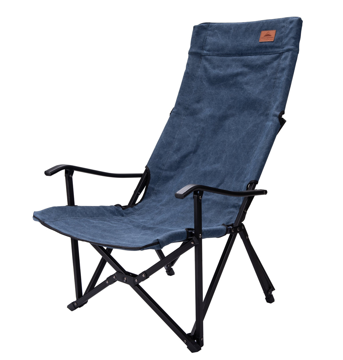 Campingmoon 焚き火ローチェア F-1002C-BL – ハイバックコットン仕様 
