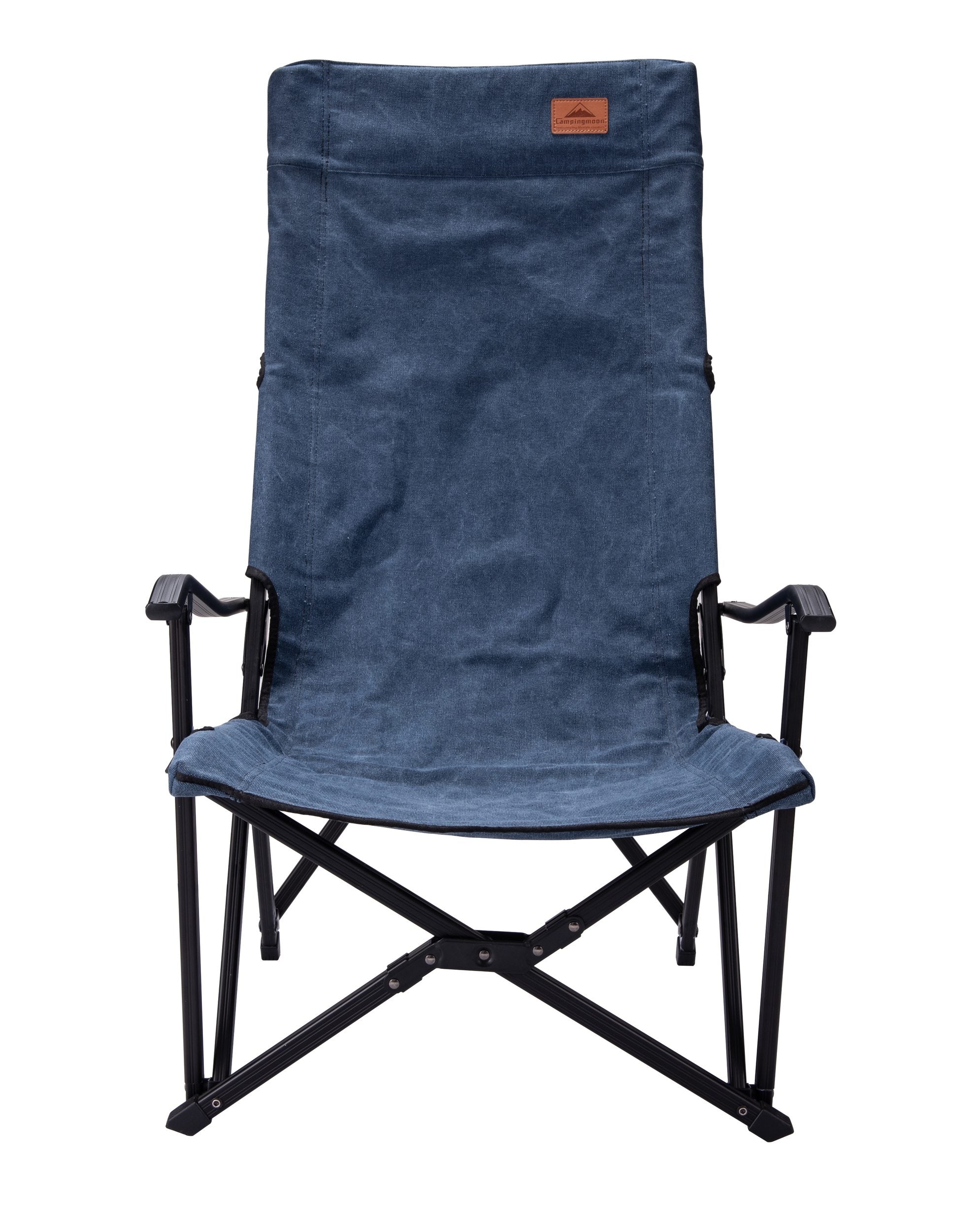 Campingmoon 焚き火ローチェア F-1002C-BL – ハイバックコットン仕様