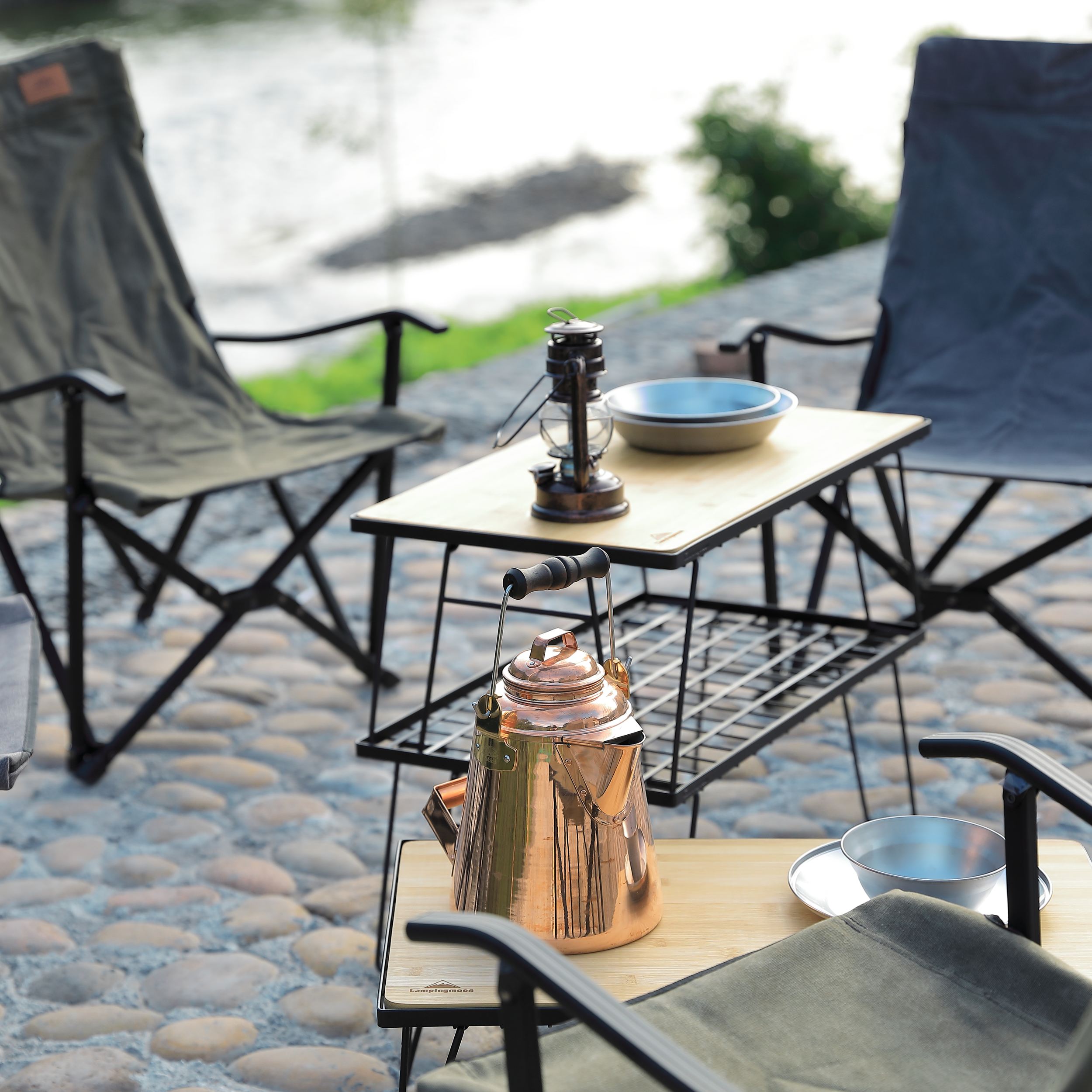 焚き火ローチェア 火の粉に強い帆布生地 F-1003C-BL