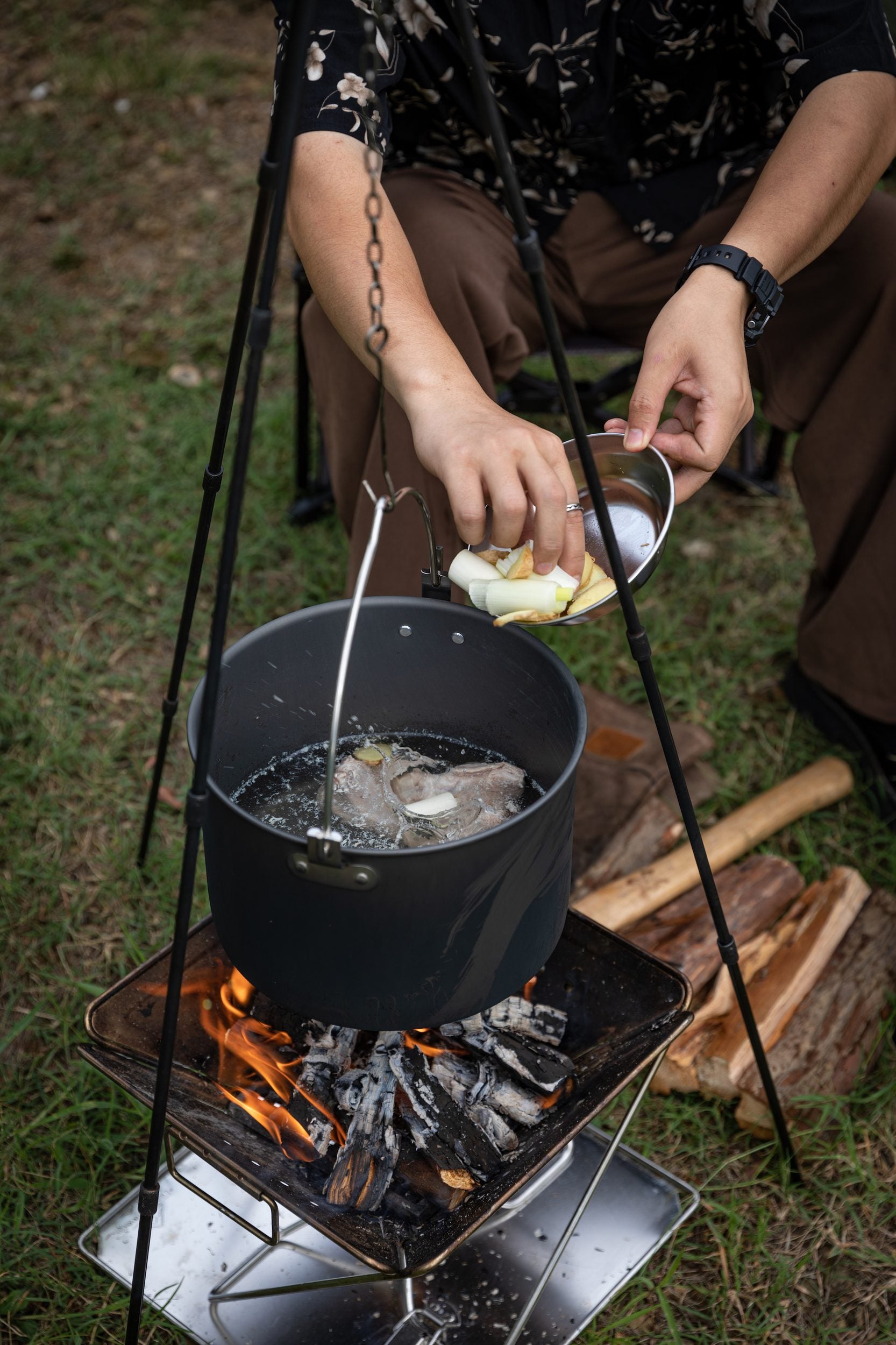 吊り下げアルミクッカー 大容量5.5L MC-255